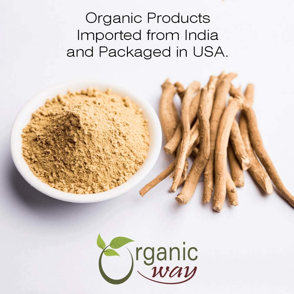 Premium Organic Ashwagandha Root Powder - Vegan, Non-GMO, Gluten-Free, USDA Certified, Kosher | Origin India - 1/4 Lbs (4 Oz)
