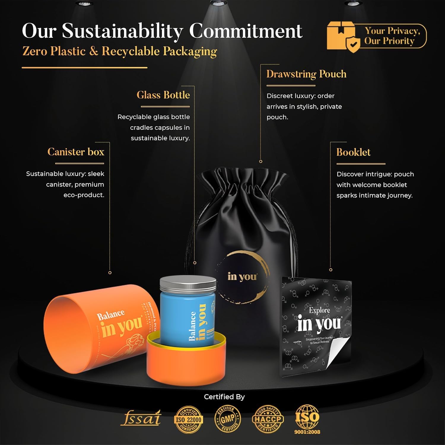 Premium PCOS, Hormonal & Fertility Support Supplement for Women - Unique Blend of Inositol, Chromium, Alpha Lipoic Acid & Fenugreek - 60 Capsules