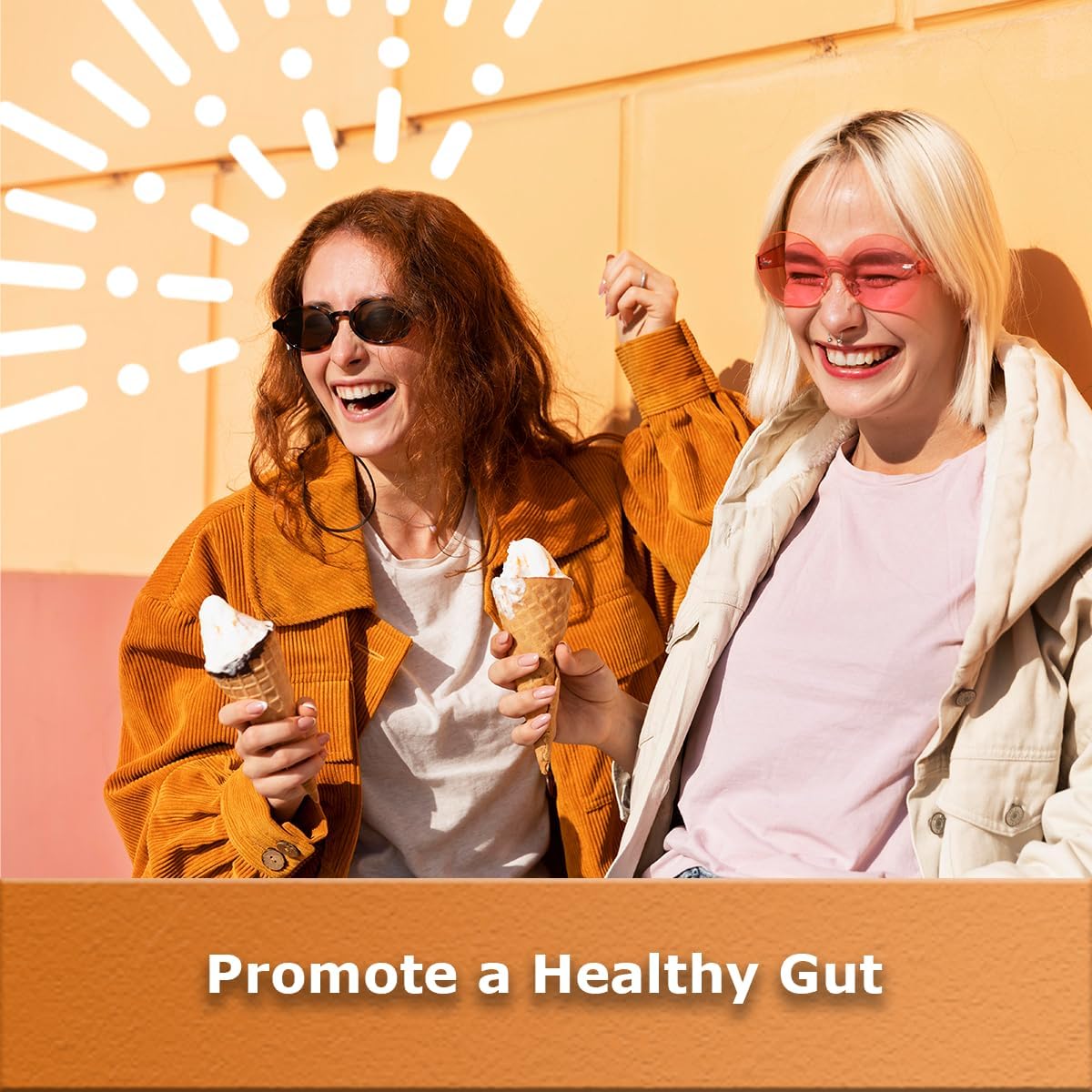 Premium Peach Flavored Turmeric Gummies for Joint & Digestive Health - 60 Count