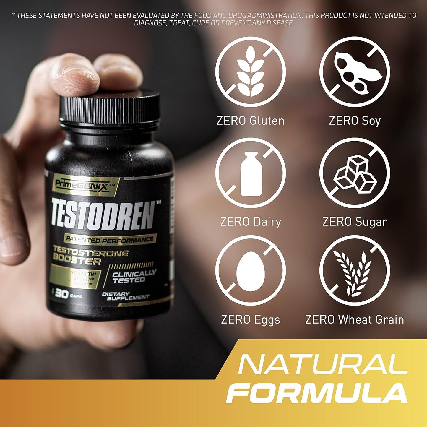 Premium Peak Performance Stack: Testodren & Stimulant Free Pre-Workout Bundle for Enhanced Exercise Energy | USA-Made