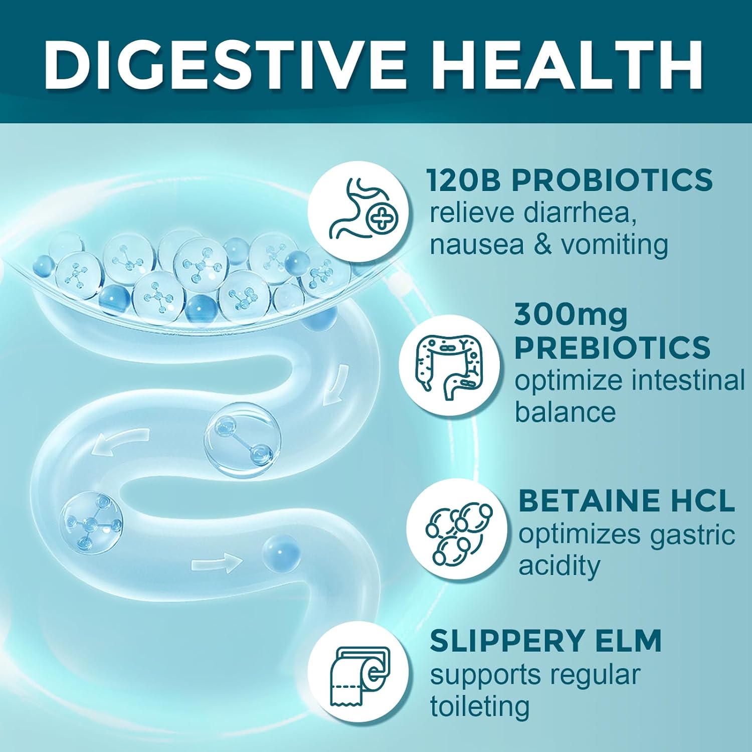 Premium Probiotic Supplement for Men and Women - 120 Billion CFUs, 82 Capsules for Digestive Health by DRFOSTER