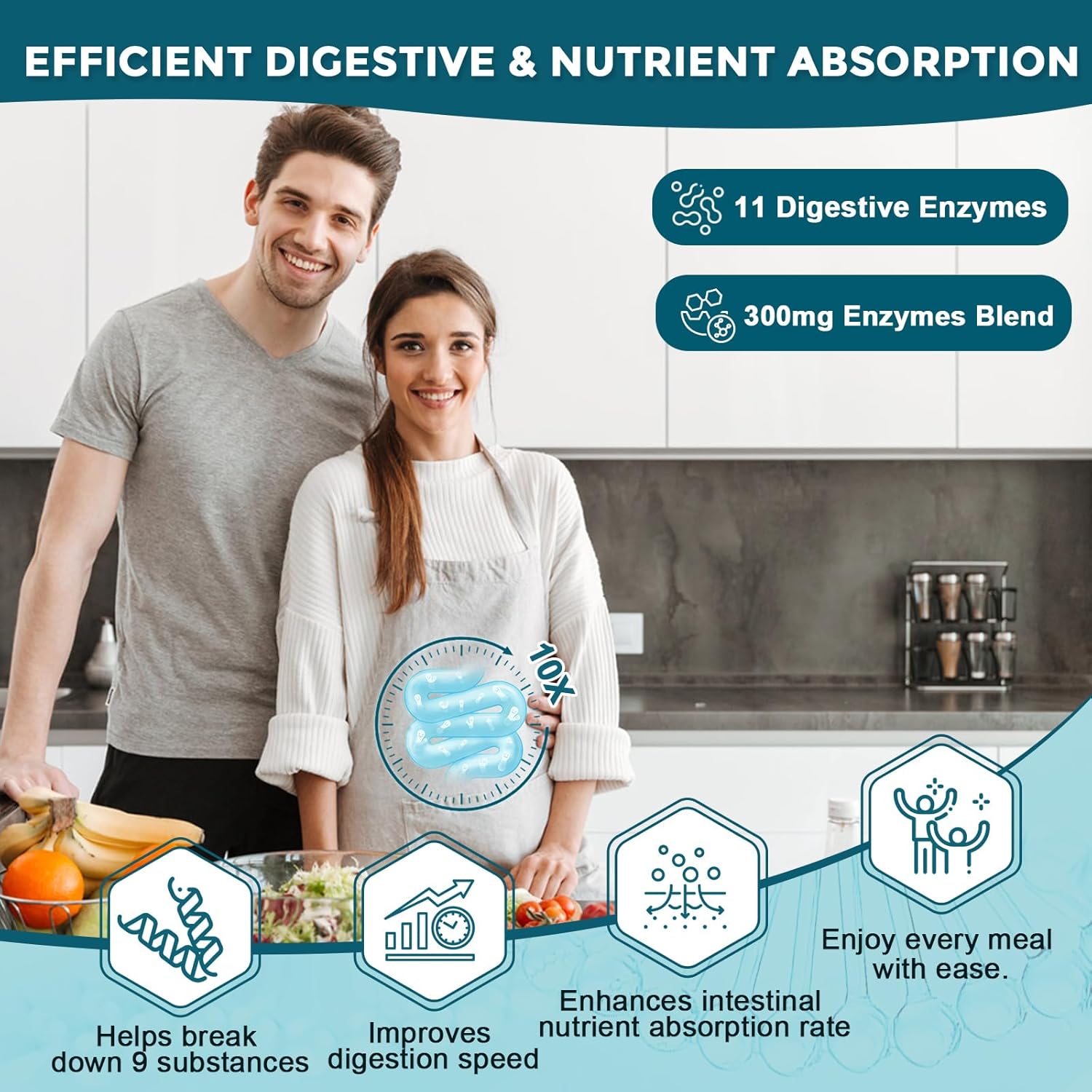 Premium Probiotic Supplement for Men and Women - 120 Billion CFUs, 82 Capsules for Digestive Health by DRFOSTER