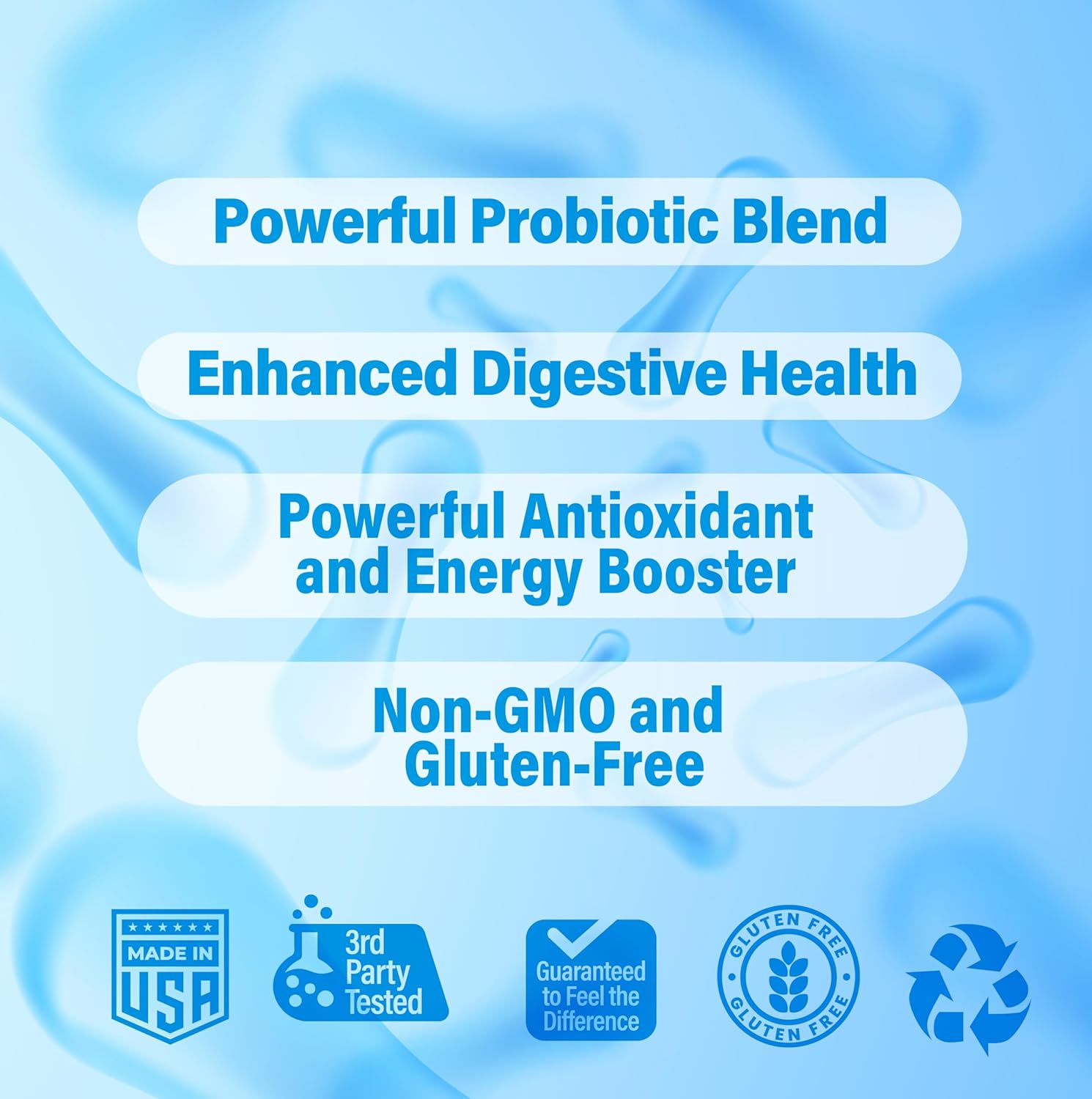 Premium Probiotic Supplement with 55 Billion CFU, 12 Strains, and Prebiotic for Immune and Digestive Health - Vegan Capsules for Occasional Constipation, Gas, and Bloating - 60 Day Supply