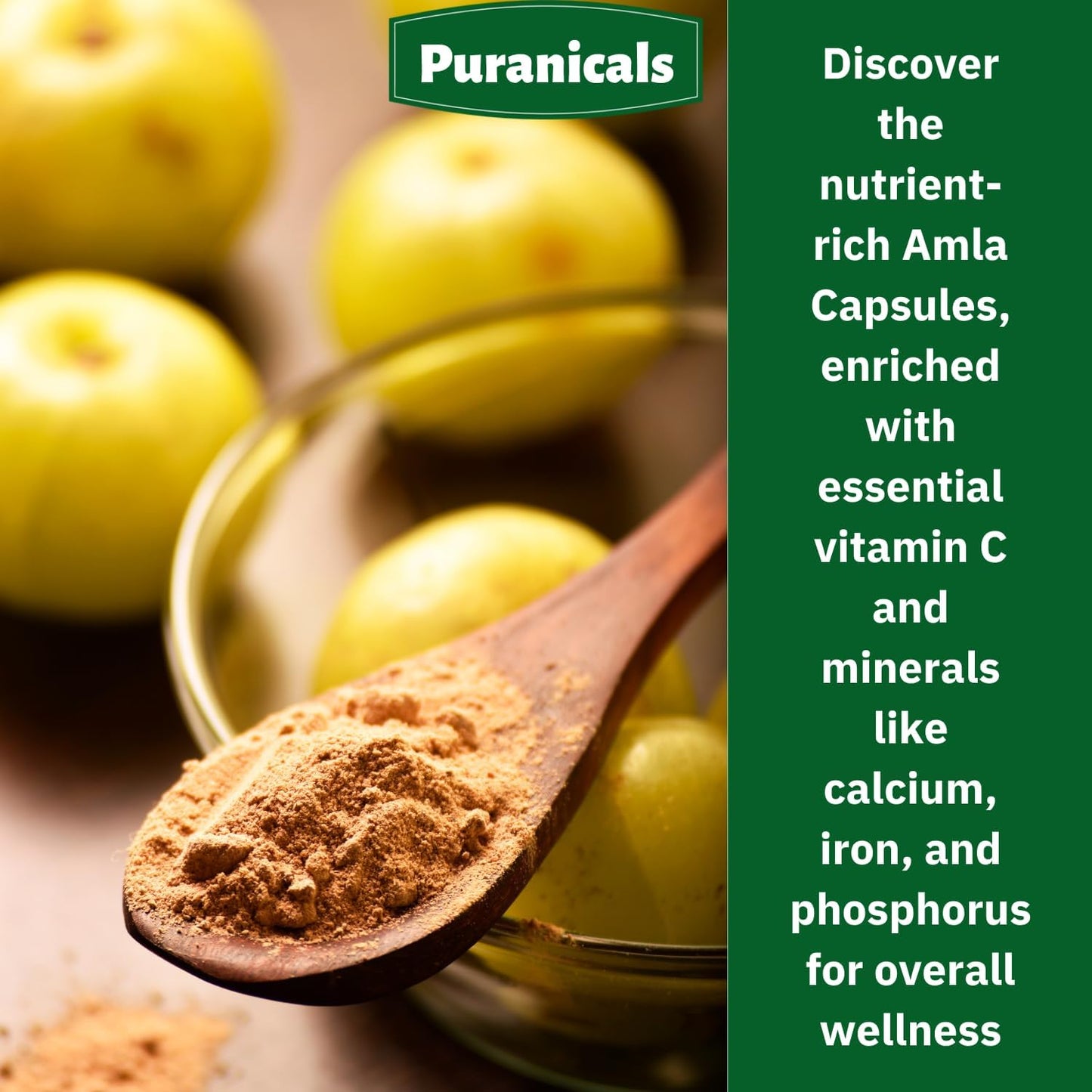 Premium Puranicals Amla Capsules - Boost Immunity, Skin & Hair Health - Herbal Supplement with 900mg Amalaki Powder - 320 Count