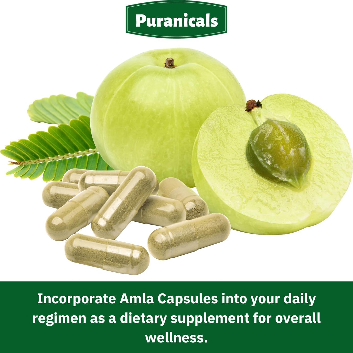 Premium Puranicals Amla Capsules - Boost Immunity, Skin & Hair Health - Herbal Supplement with 900mg Amalaki Powder - 320 Count