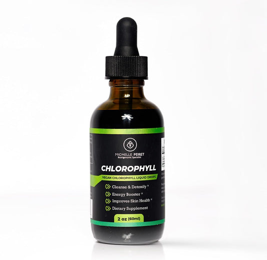 Premium Quality Chlorophyll Liquid Drops by Michelle Peiret - Skin Detox and Energy Support - 2oz/60ml