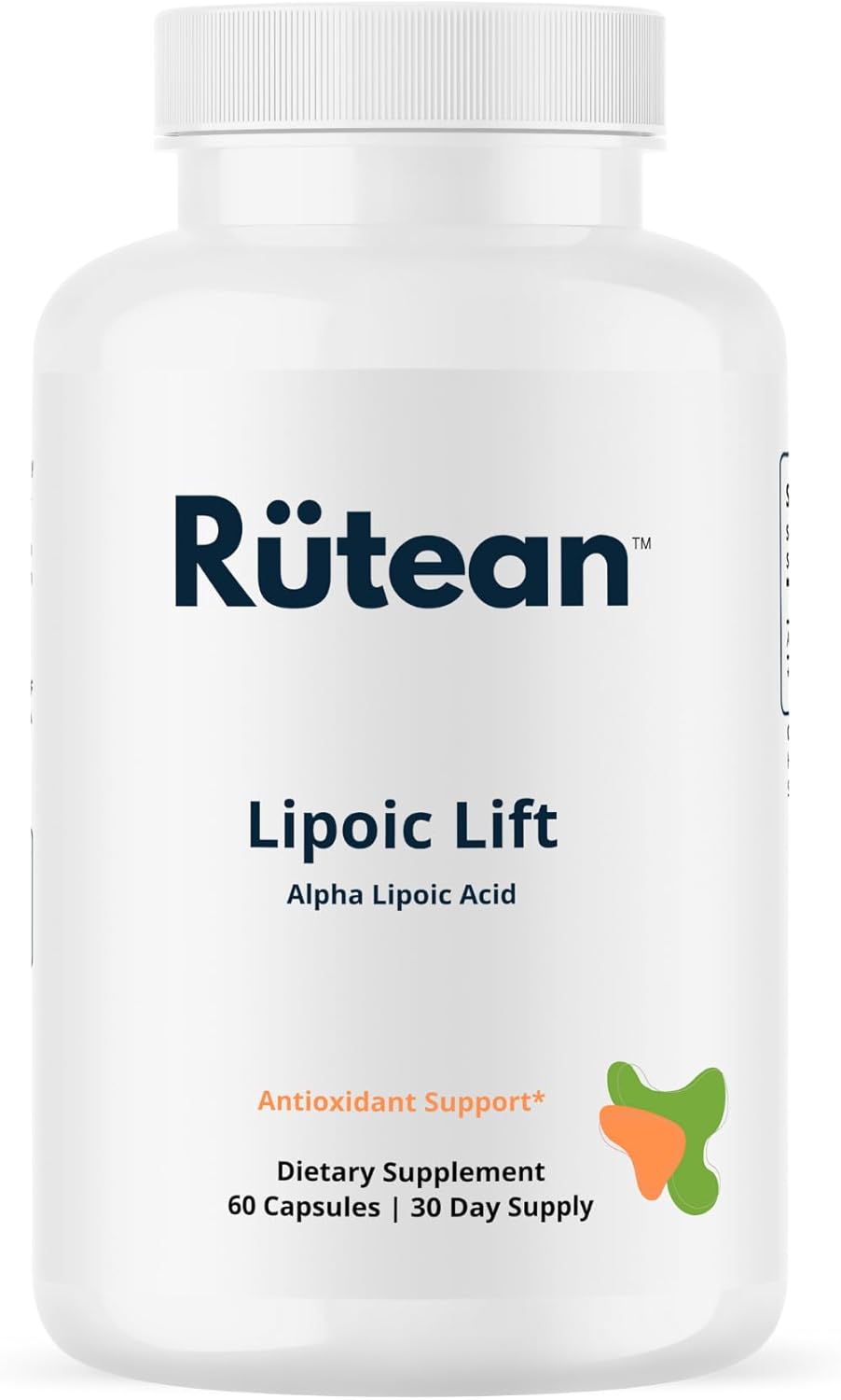 Premium Rütean Alpha Lipoic Acid Capsules for Liver, Nerve, & Heart Health - 60 Count - Gluten-Free & Non-GMO