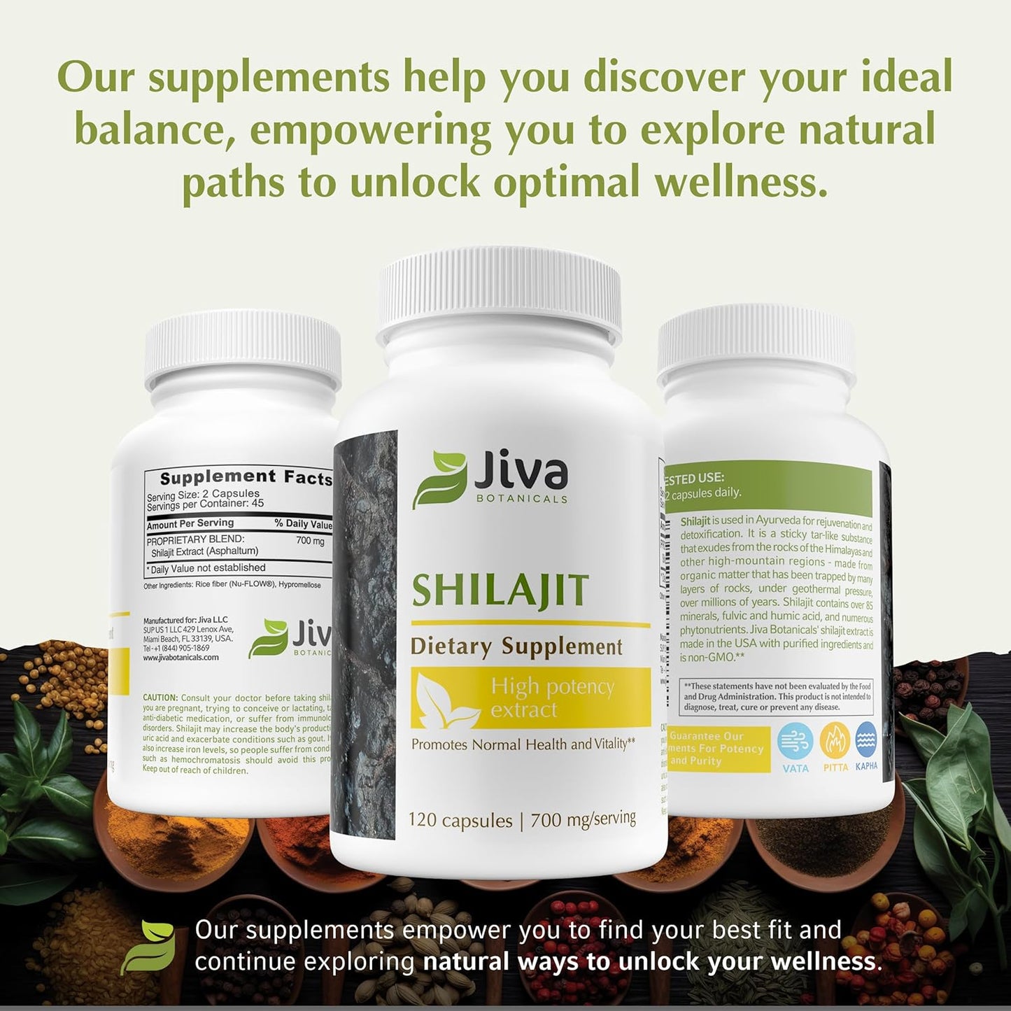 Premium Shilajit Supplement 700 mg Capsules - Immune Support & Digestive Health - Vegan Friendly - 120 Count