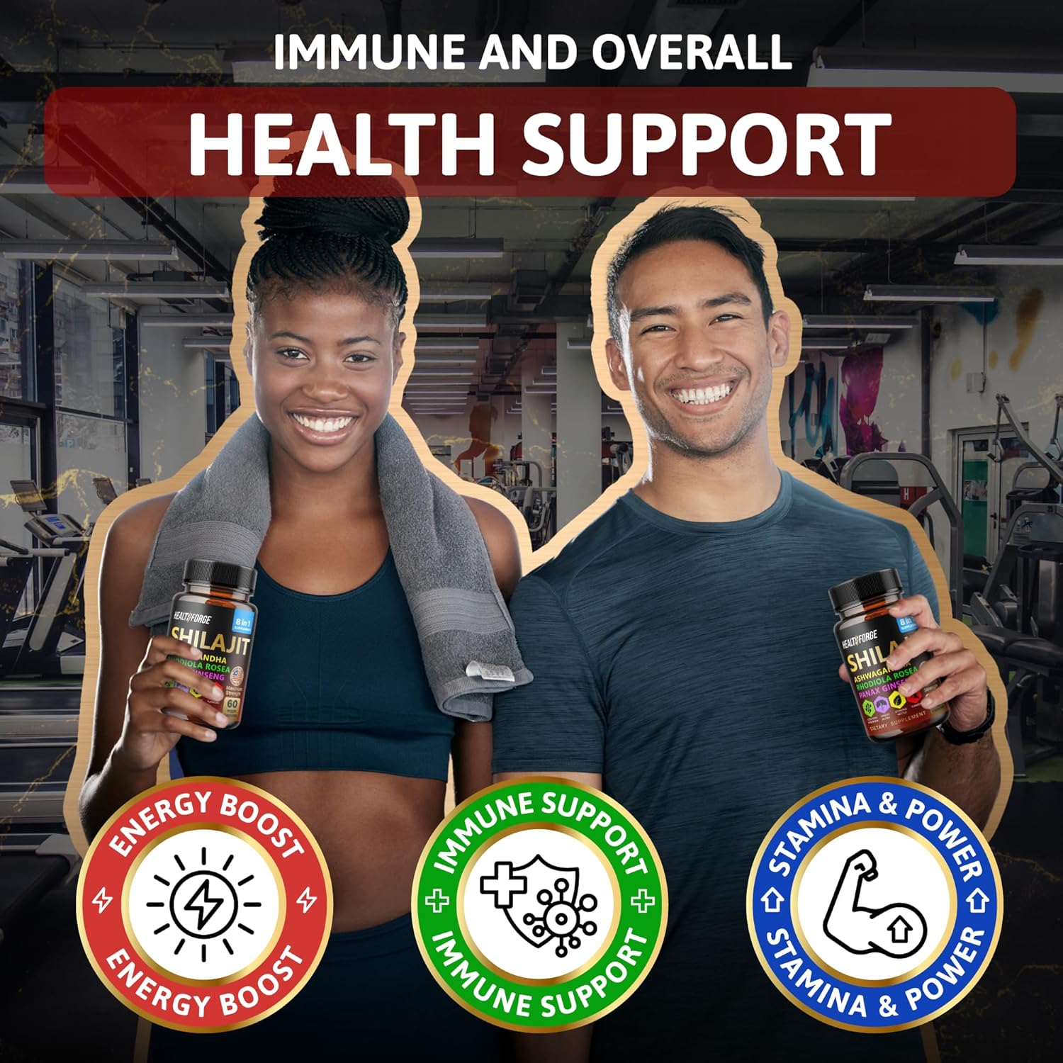Premium Shilajit Supplement Capsules for Men and Women - Pure Himalayan Blend with Ashwagandha, Rhodiola Rosea, and Ginseng