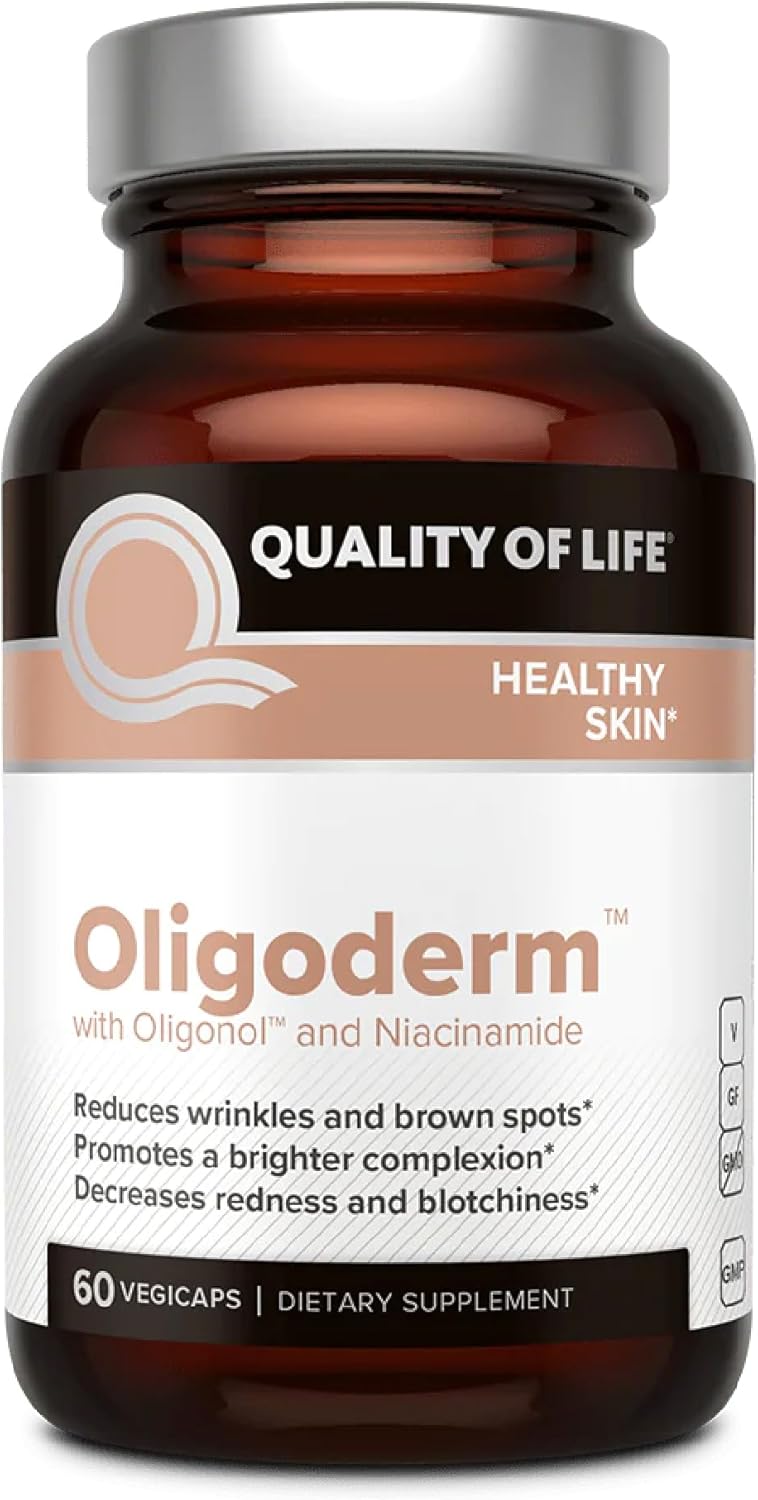 Premium Skin Support Supplement with Oligonol and Niacinamide for Improved Quality of Life - 60 Capsules