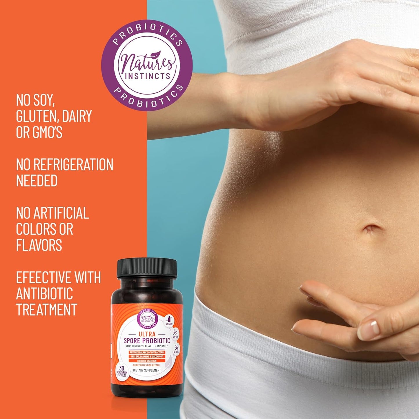 Premium Soil-Based Probiotic with Live Strains for Gut Health - 30 Capsules | Non-Refrigerated, Soy-Free, Dairy-Free & Gluten-Free - BoostGo Australia