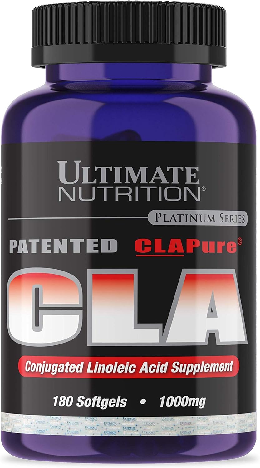 Premium Strength Ultimate Nutrition CLA Pure Healthy Weight Support Supplement - 1000mg Patented Formula for Slimming Formula, 180 Softgels