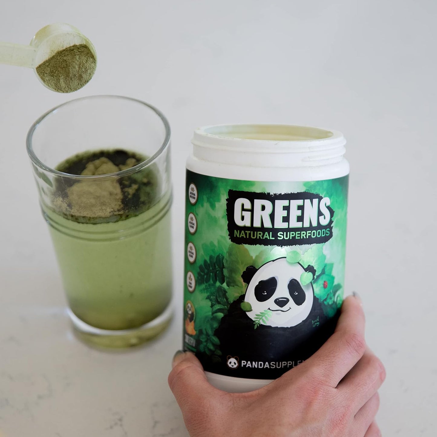 Premium Superfood Blend with Probiotics, Ashwagandha, and Lion's Mane - Pineapple Flavor - 13.76 Oz