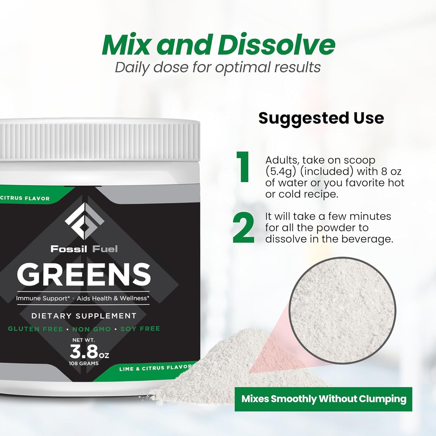 Premium Superfood Fossil Fuel Super Greens Powder - 40+ Organic Nutrients for Energy, Gut Health, and Detox Cleanse - Wheatgrass, Spirulina, Kale - 28 Servings - BoostGo Australia