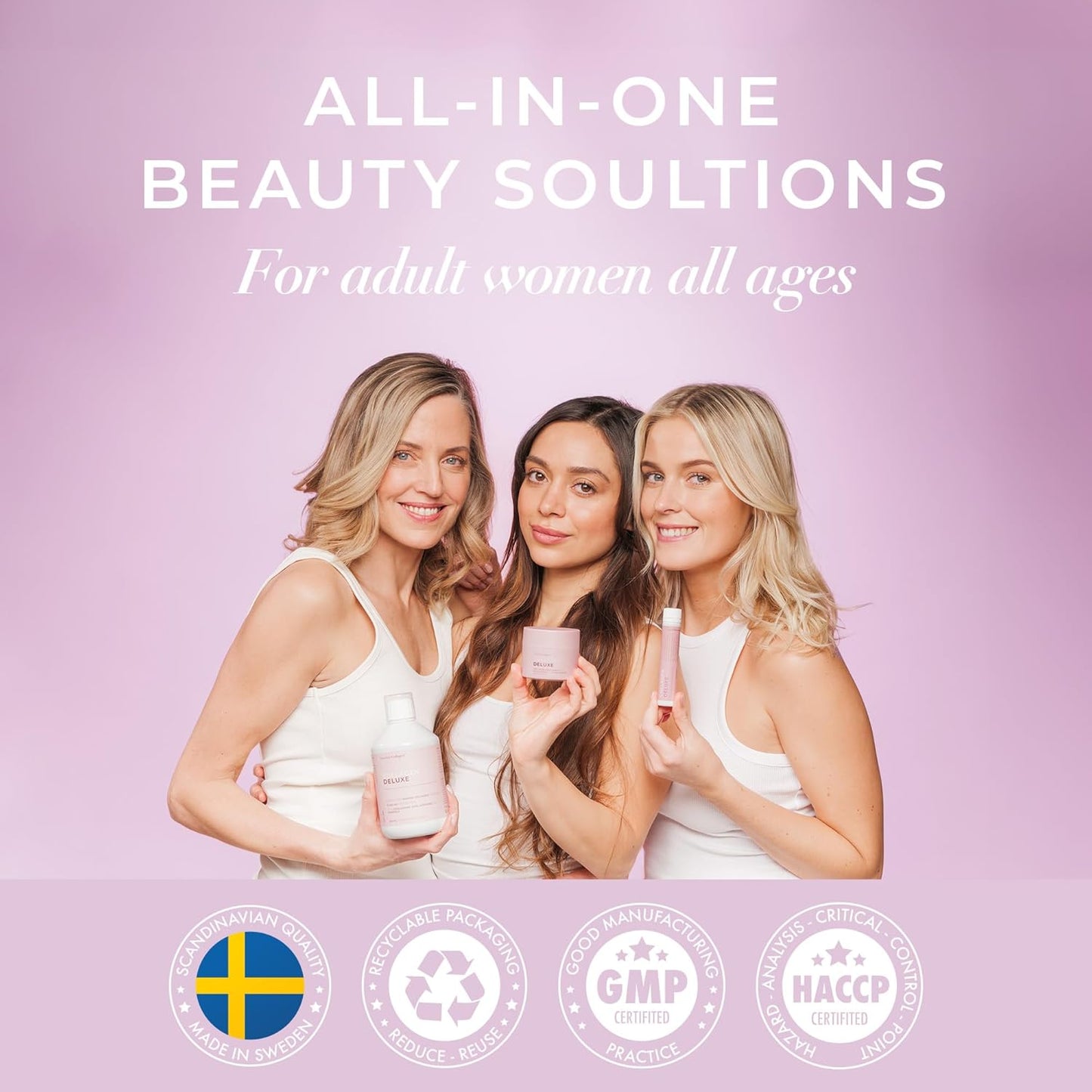 Premium Swedish Collagen Powder Supplement - 10,000 mg Hydrolyzed Marine Collagen - 30 Day Supply for Hair, Skin, Nails & Joints - Pure Peptide Formula - 100% Natural, Gluten Free, Sugar-Free