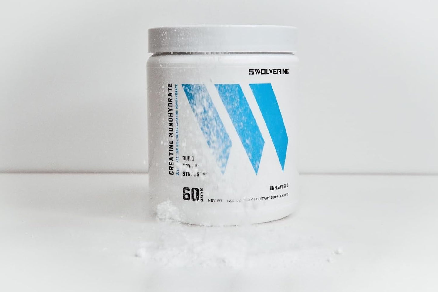 Premium Swolverine Creatine Monohydrate Powder - Micronized Kre-Alkalyn for Enhanced Power, Strength, and Performance - Unflavored, 60 Servings