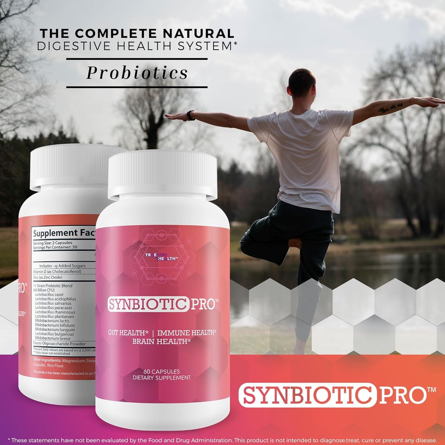 Premium Synbiotic Probiotic & Prebiotic Blend for Gut Health & Immune Support - True You Health Synbiotic Pro