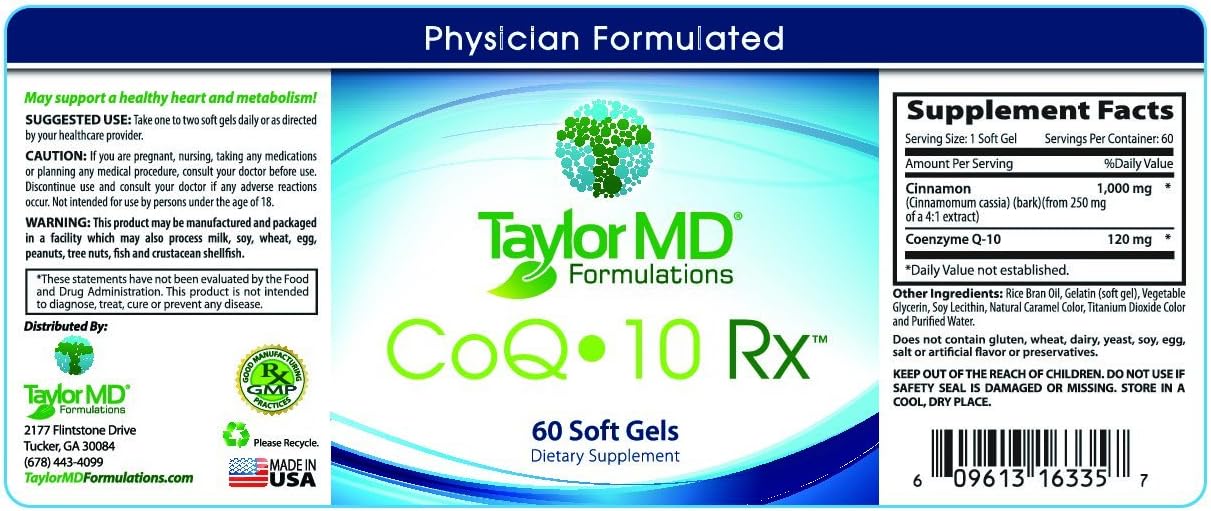Premium Taylor MD CoQ10™ Supplement for Heart Health and Energy Support