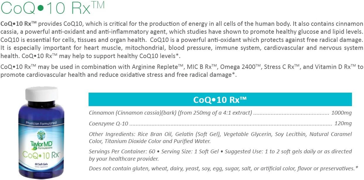 Premium Taylor MD CoQ10™ Supplement for Heart Health and Energy Support