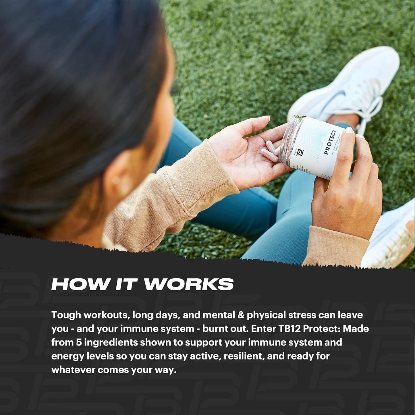 Premium TB12 Protect Immune Support Supplement with Zinc, Vitamin C, and Elderberry - Boost Energy and Immune System with 5 in 1 Formula