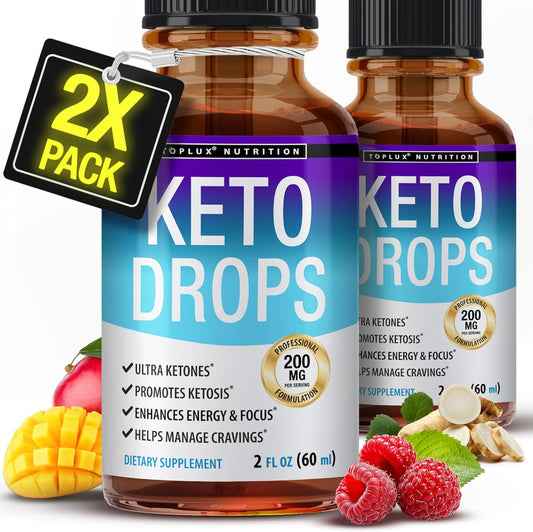Premium Toplux Keto Diet Drops - Advanced Ketogenic Supplement for Men & Women, Liquid Formula with Garcinia Cambogia for Better Absorption in Supporting Ketosis