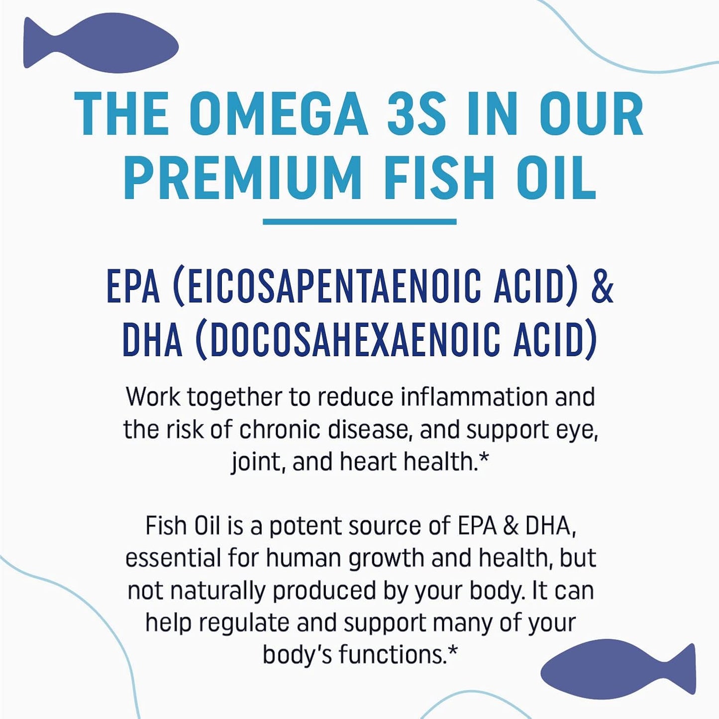Premium Triple Strength Omega-3 Fish Oil 1200mg | EPA & DHA | Wild Caught, Sustainably Sourced | Burpless Softgels | Non-GMO | 30 Count