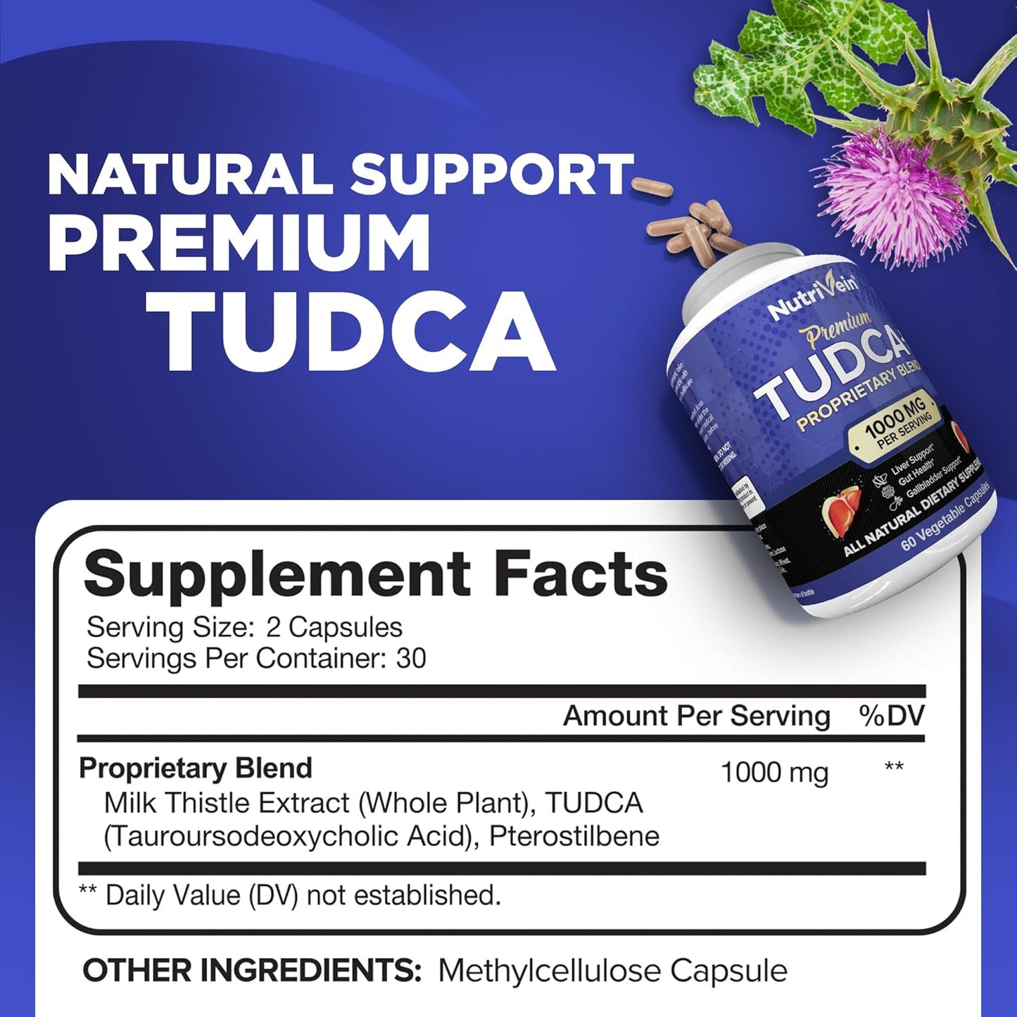 Premium TUDCA & Berberine HCL Bundle for Liver Health, Metabolic Support, Detox, Vitality & Wellness - High Absorption Supplements by Nutrivein