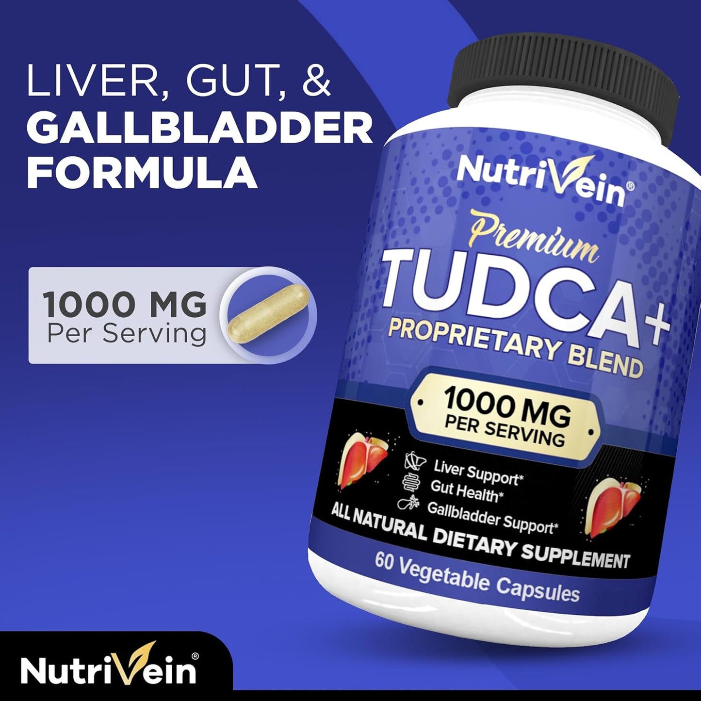 Premium TUDCA & Berberine HCL Bundle for Liver Health, Metabolic Support, Detox, Vitality & Wellness - High Absorption Supplements by Nutrivein