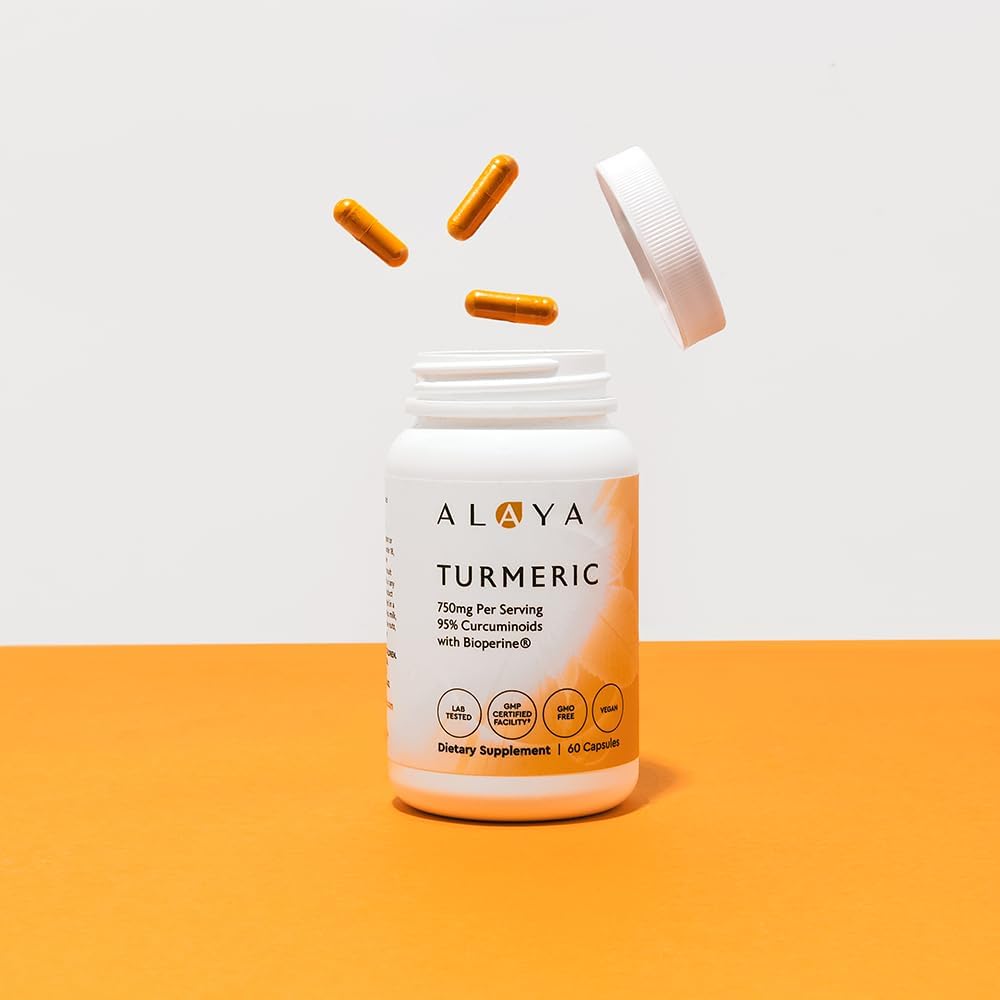 Premium Turmeric Curcumin Capsules - 750mg with 95% Curcuminoids & Bioperine for High Potency & Absorption - Non-GMO, Lab Tested