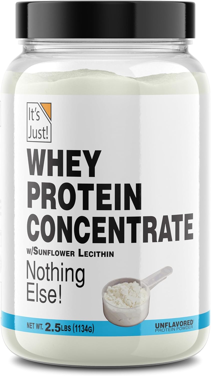 Premium USA-Made 100% Whey Protein Concentrate WPC-80 - Unflavored (2.5 lb) - No Additives