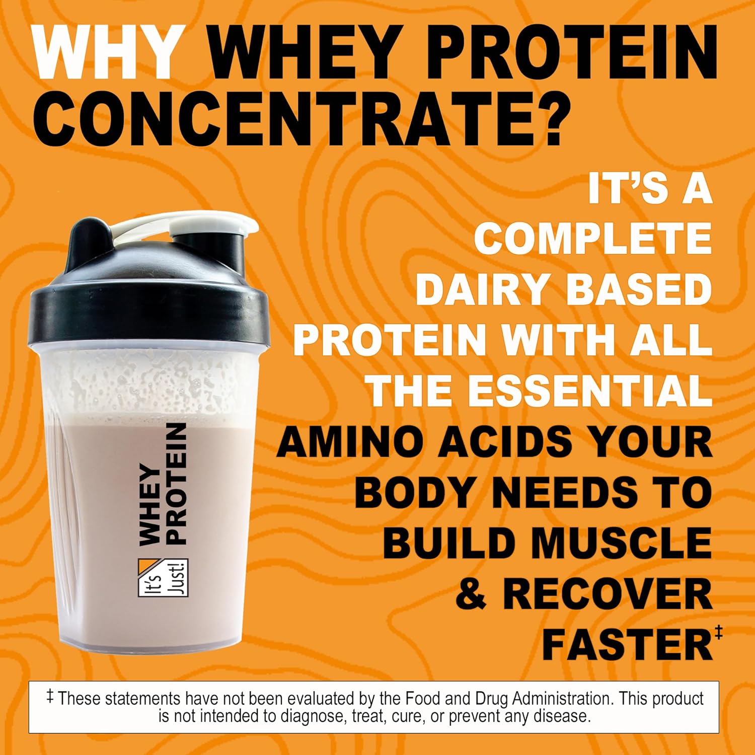 Premium USA-Made 100% Whey Protein Concentrate WPC-80 - Unflavored (2.5 lb) - No Additives