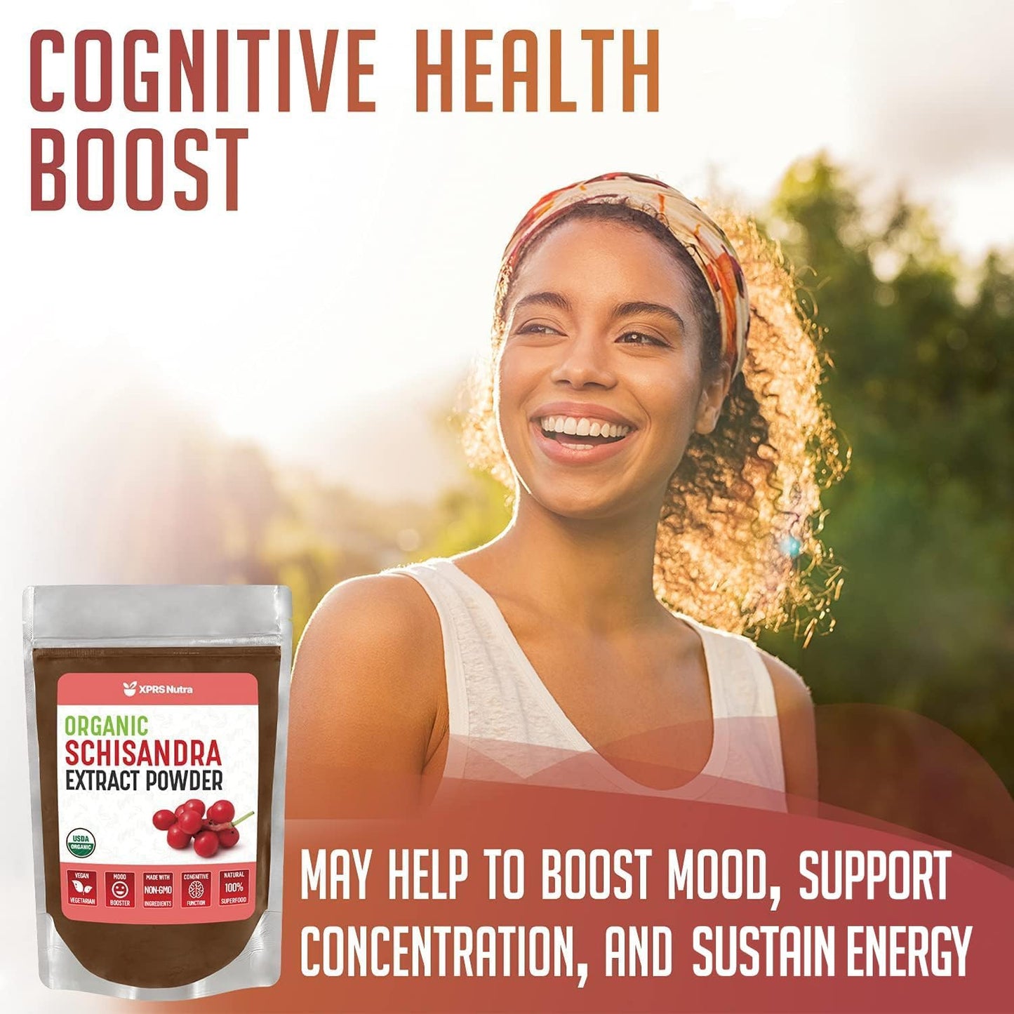 Premium USDA Organic Schisandra Berry Powder Extract for Cognition and Immunity - Vegan Superfood (16 oz)