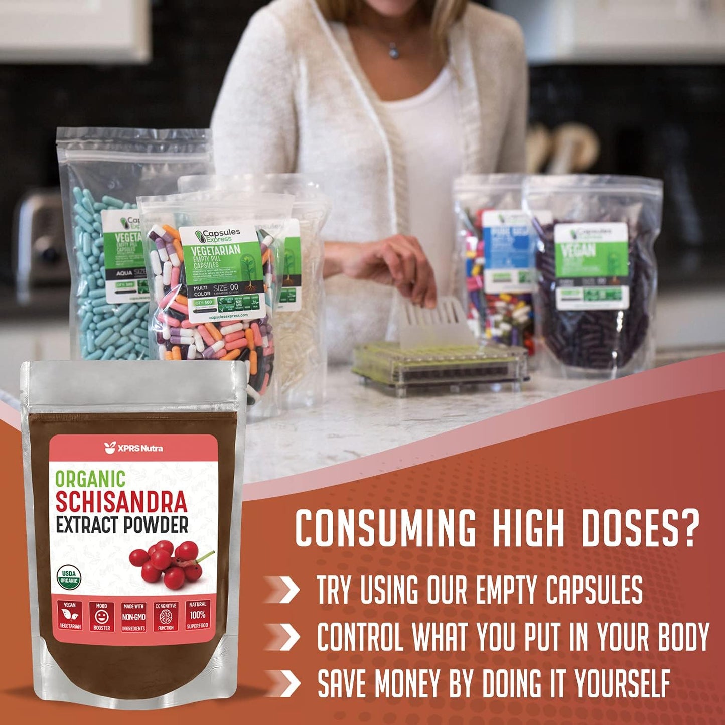 Premium USDA Organic Schisandra Berry Powder Extract for Cognition and Immunity - Vegan Superfood (16 oz)