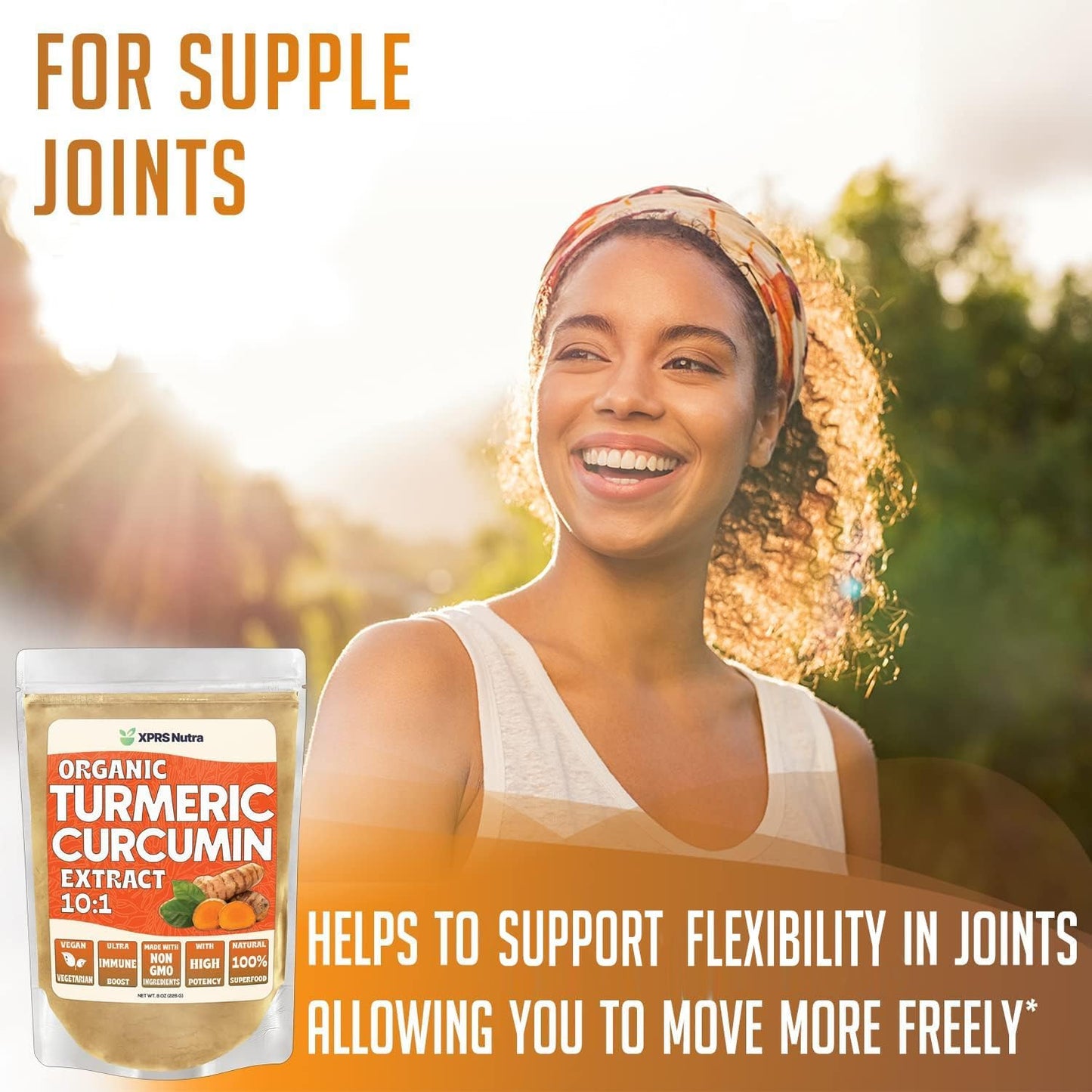 Premium USDA Organic Turmeric Curcumin Powder Extract 10:1 - Vegan Friendly Pure Curcumin for Immunity and Gut Health - 2 Ounce