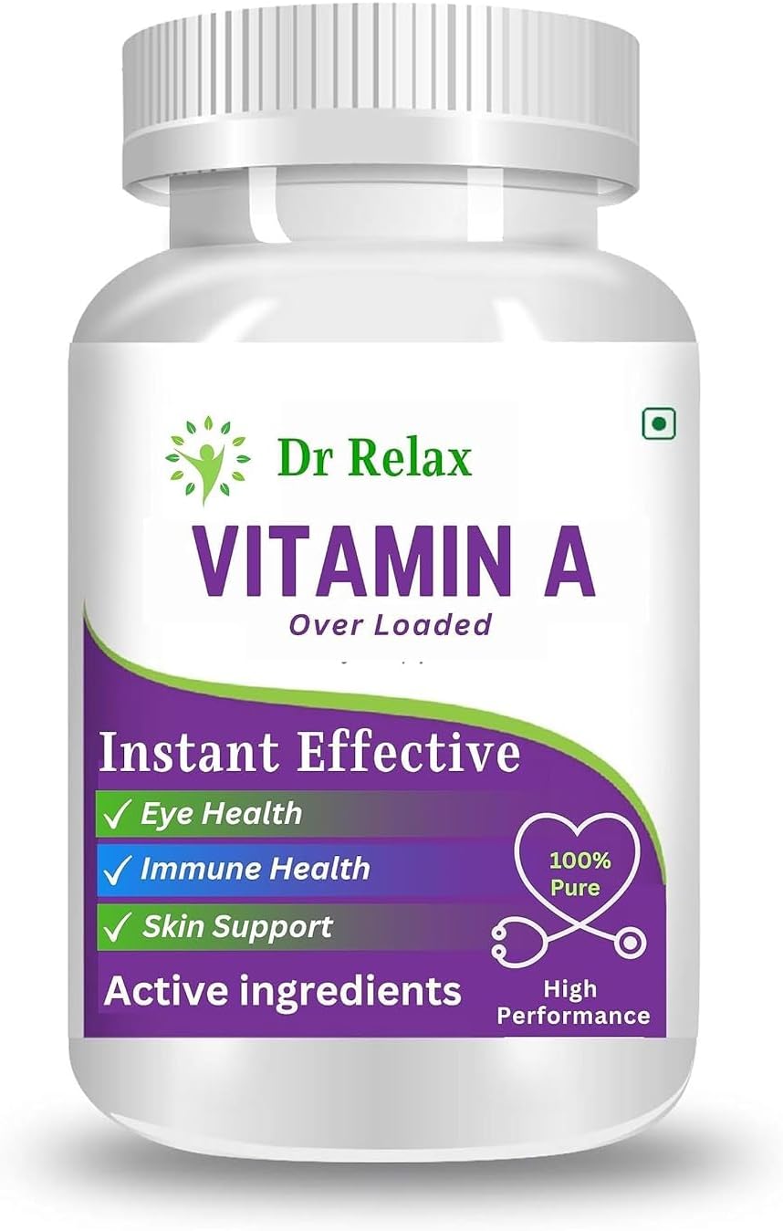 Premium Vitamin A Capsules for Eyes, Skin, Hair & Face - 30 Capsules - Enhance Your Beauty Naturally