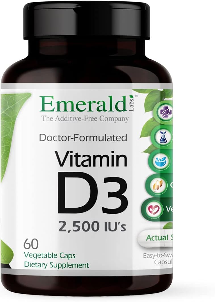 Premium Vitamin D3 2,500 IU for Bone, Teeth, Muscle, Heart & Immune Health - 60 Vegetable Capsules - BoostGo Australia