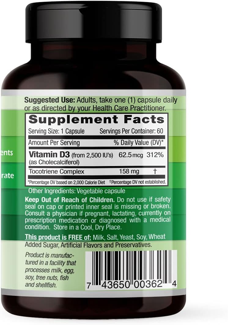Premium Vitamin D3 2,500 IU for Bone, Teeth, Muscle, Heart & Immune Health - 60 Vegetable Capsules - BoostGo Australia