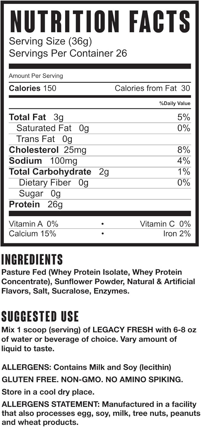Premium Whey Protein: Legacy Supplements Simply Snickerdoodle 2lb - 100% Pasture Fed