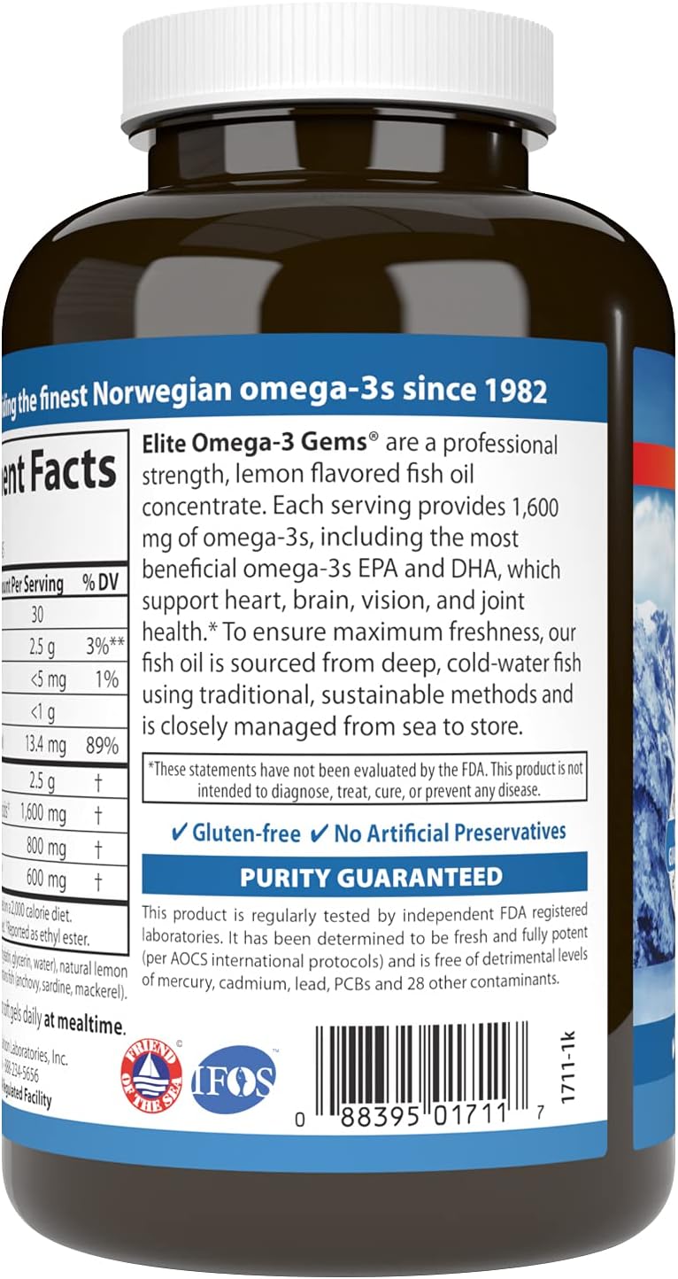 Premium Wild Caught Omega-3 Soft Gels, 1600mg, 90 Count - Carlson Labs Omega 3 Supplement - BoostGo Australia