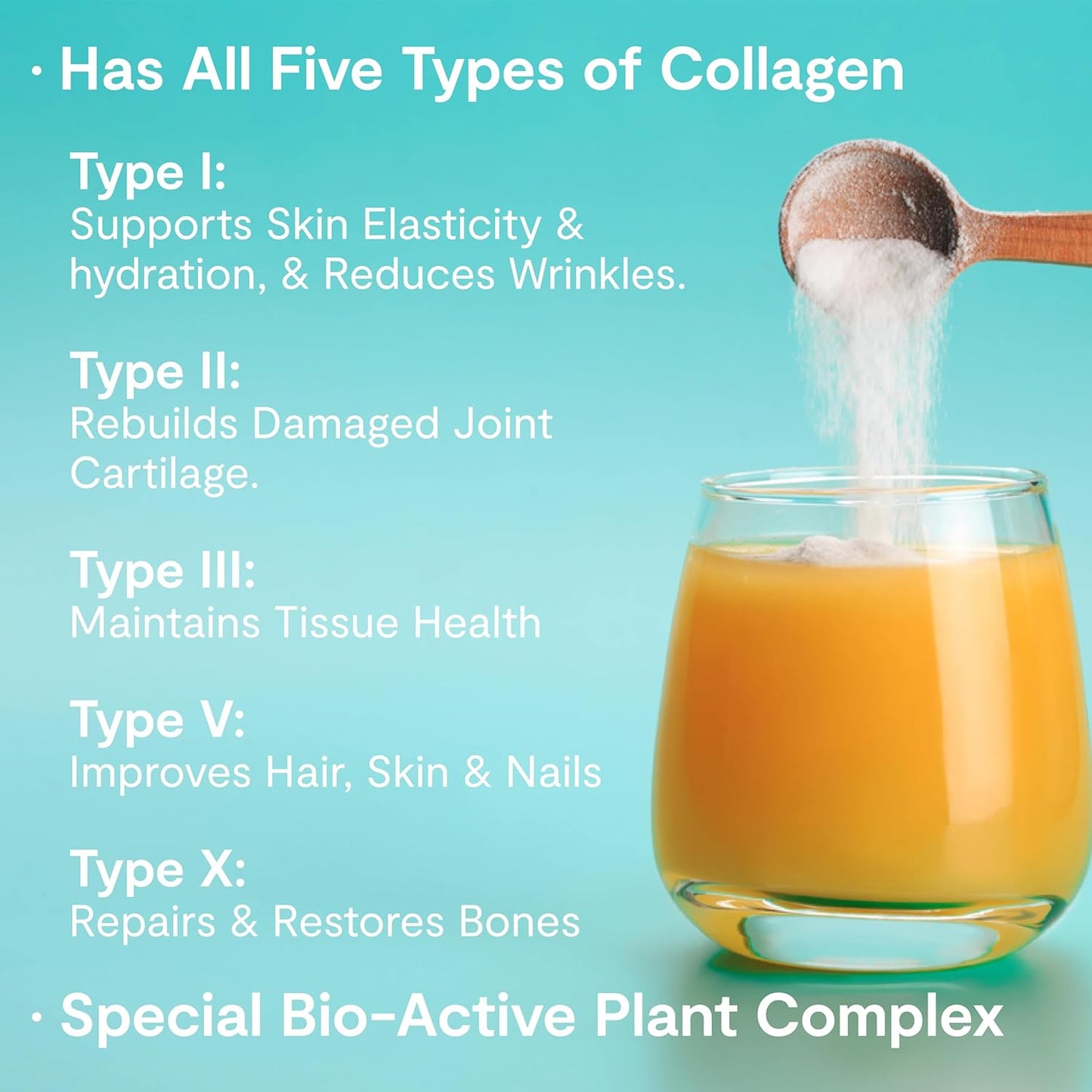 Premium Women's Multi Collagen Powder - 20g Protein per Serving - Unflavored Peptides Drink - Types I, II, III, IV, & V - 16 oz - Bovine, Chicken, Fish, & Egg Shell Sources