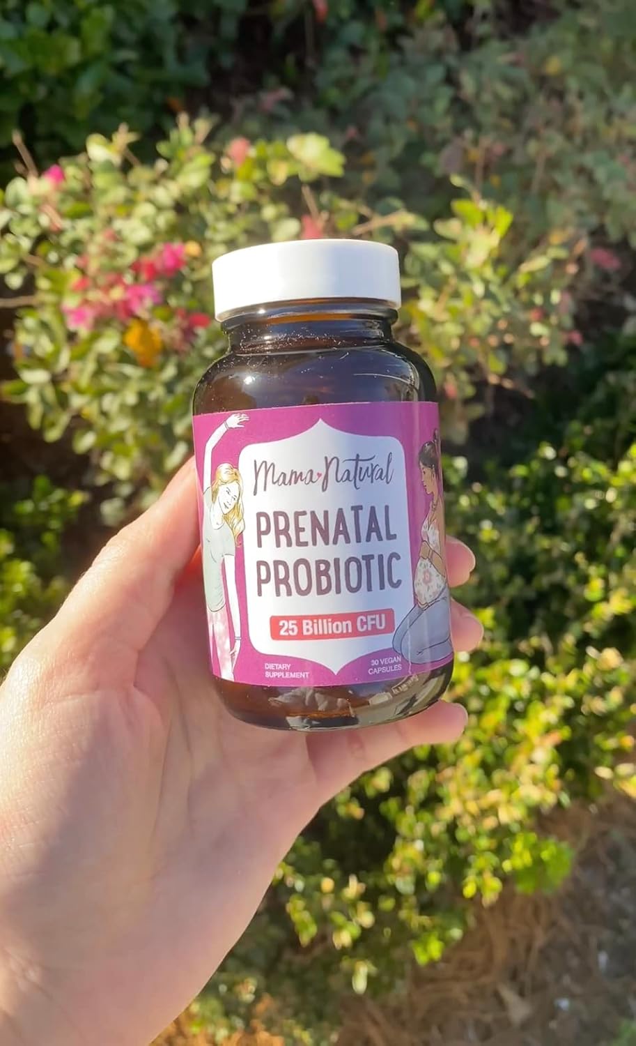 Prenatal Probiotics for Women - 30 Vegan Capsules, 25 Billion CFU, 12 Strain Pregnancy Blend - Acidophilus & Bifidobacteria Support