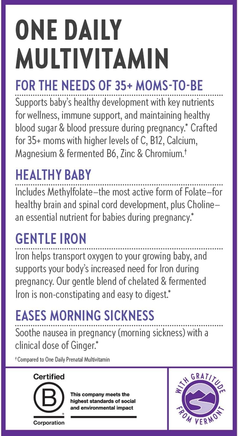 Prenatal Vitamins for Women 35+ with Methylfolate & Choline - Gluten Free, Non-GMO - 90 ct - BoostGo Australia