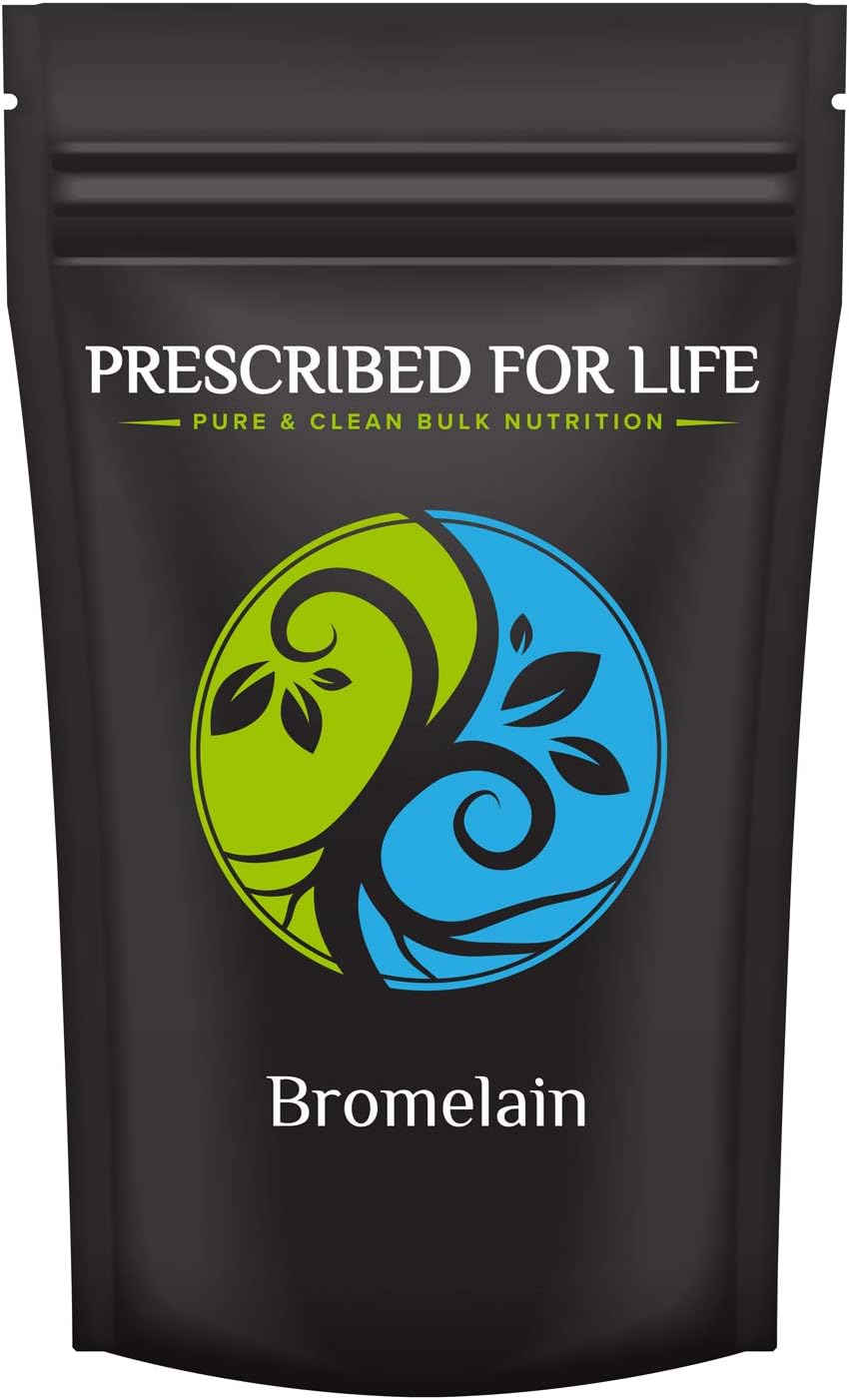 Prescribed For Life Bromelain Powder 2400 GDU | Natural Pineapple Enzyme Supplement | Digestive Support | Gluten Free, Vegan, Non-GMO | 10 kg / 22 lb