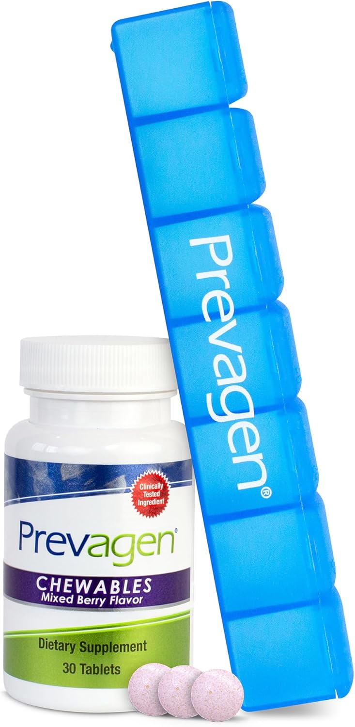 Prevagen Regular Strength Chewables with Apoaequorin & Vitamin D, Mixed Berry Flavor - 30 Count + 7-Day Pill Minder - BoostGo Australia