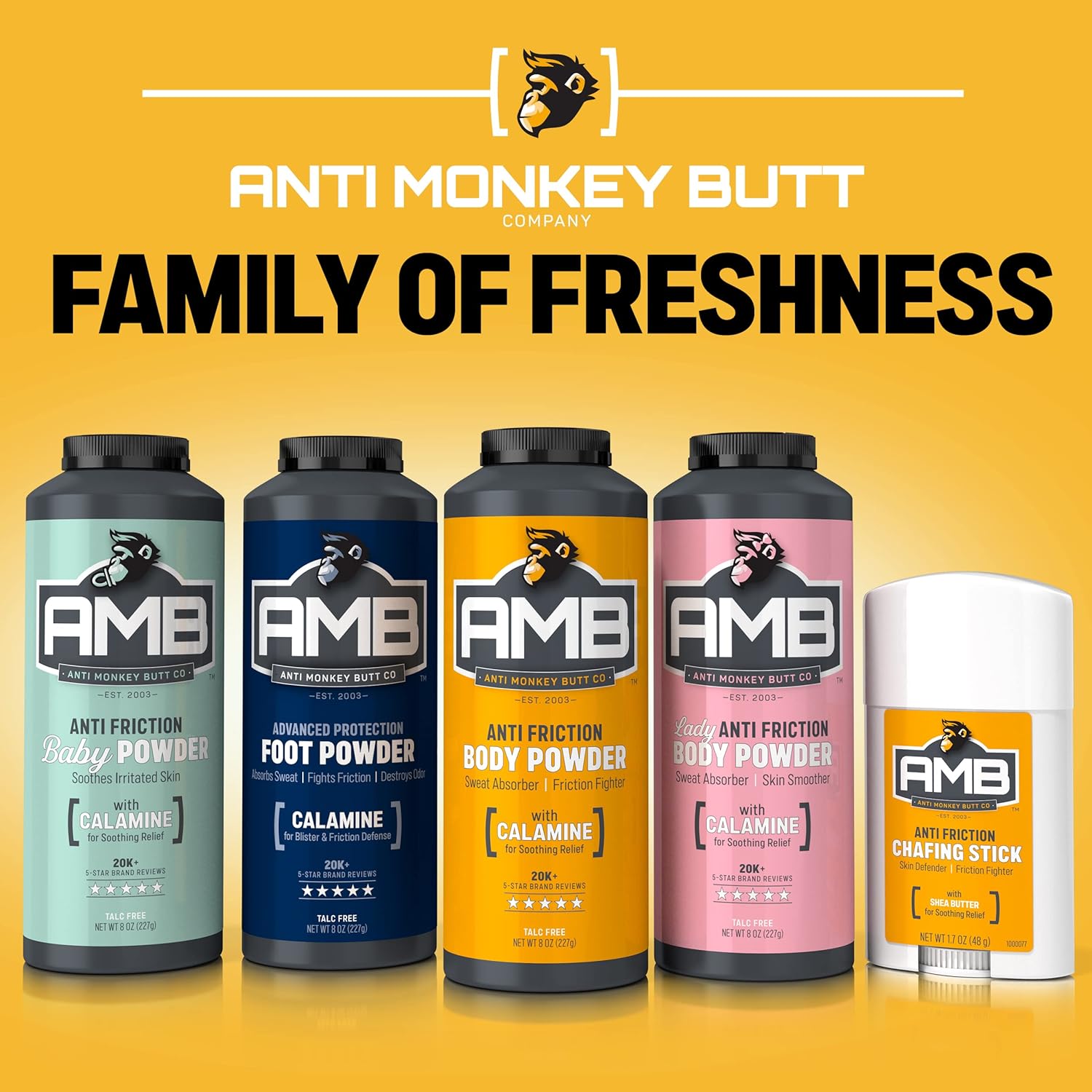 Prevent Body Chafing with Anti Monkey Butt Stick, Shea Butter & Almond Oil, 1.7oz