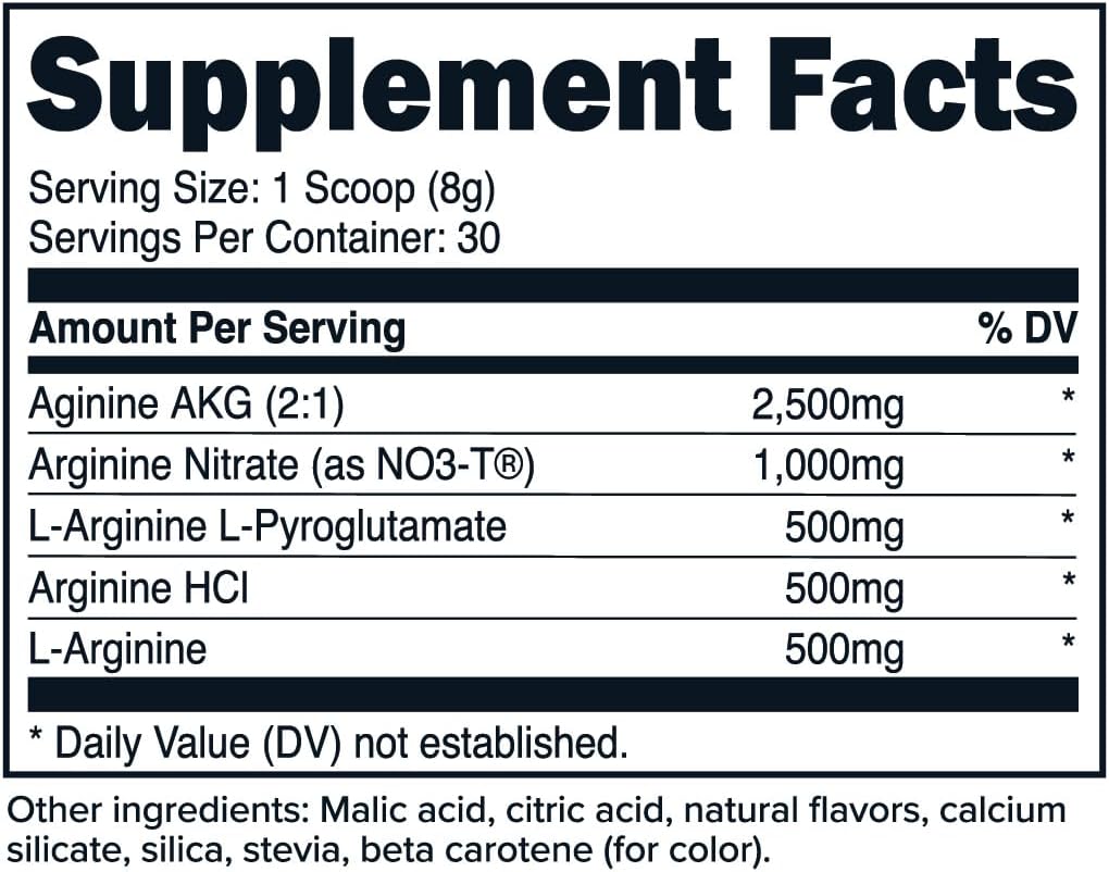 Primaforce L-Arginine Complex Powder - Peach Mango Flavor | 30 Servings - Ideal Protein Building Supplement for Maximize Muscle Growth