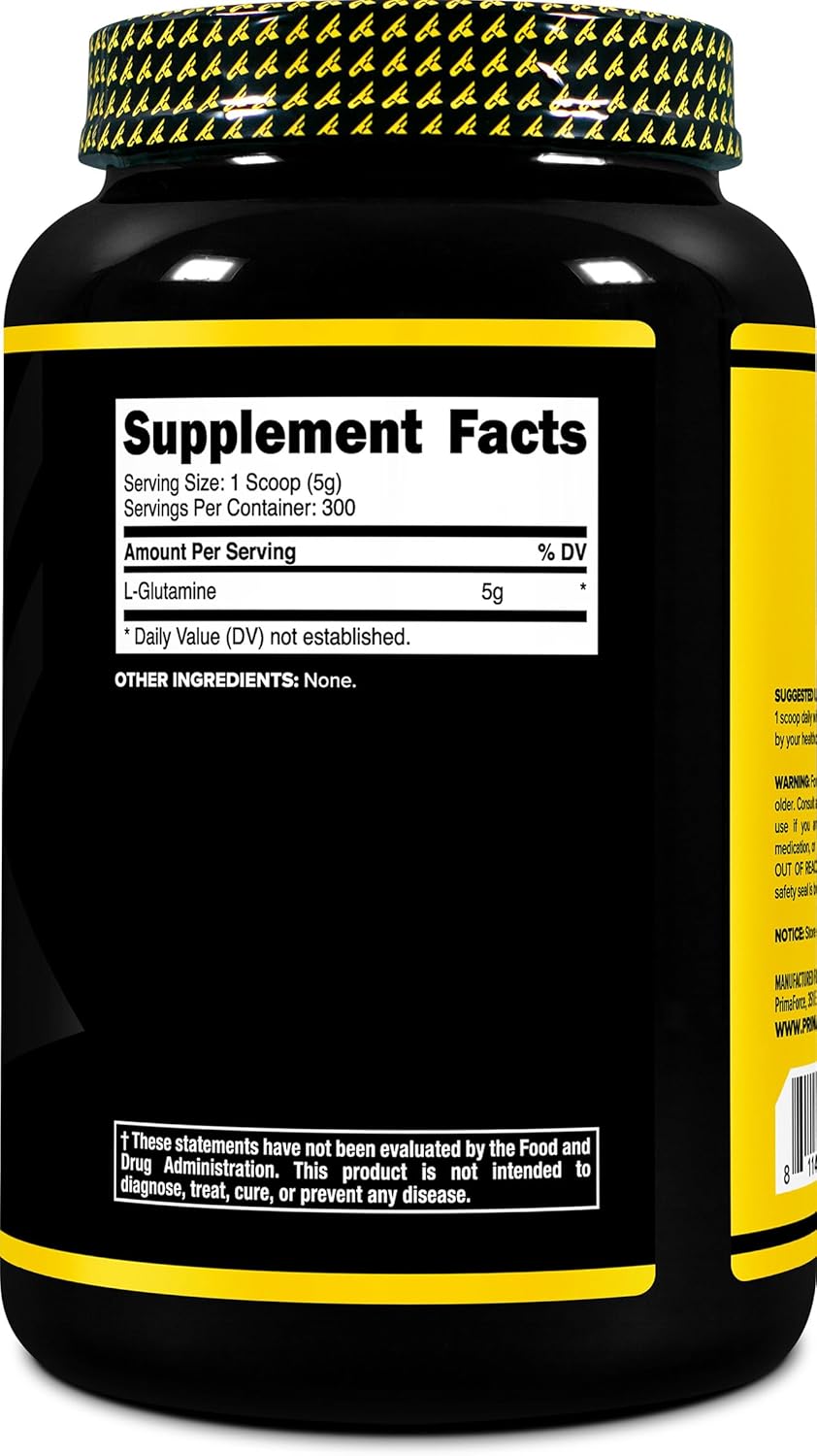 Primaforce L-Glutamine Powder 1500g (1.5 KG) - High-Quality Dietary Supplement
