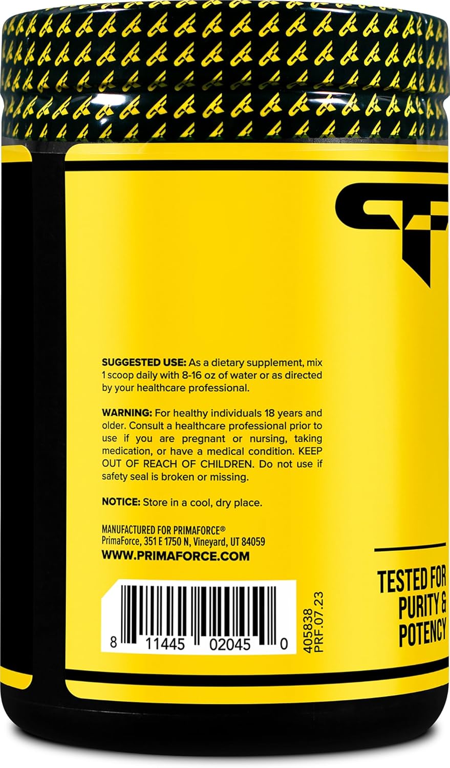 Primaforce Watermelon BCAA Powder - 7000MG 2:1:1 BCAAs, 30 Servings, Post-Workout Recovery Drink with Amino Acids and Real Salt for Men & Women