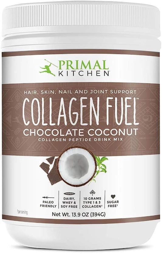Primal Kitchen Collagen Fuel Drink Mix, Chocolate Coconut Flavor, 13.9 oz (394 g)