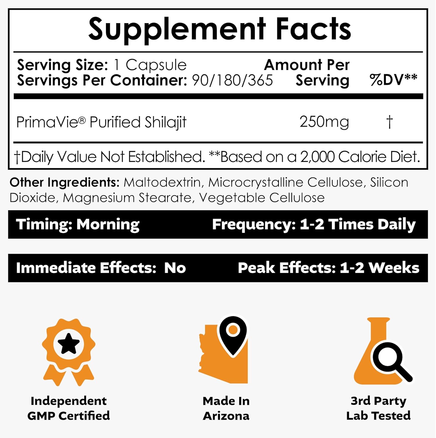 PrimaVie Shilajit Capsules | 250mg | 30 Count | Purified Extract | Ayurvedic Supplement | Enhances Endurance + Supports Mitochondrial Health - BoostGo Australia